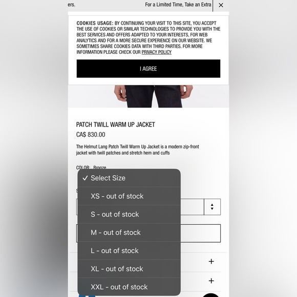 Helmut Lang Patch Twill Warm Up Jacket [SOLD] - Picture 3 of 4